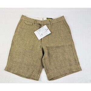 RARE Rugby Ralph Lauren Shorts Tweed Button Zip 32 NEW SAMPLE WITH TAG